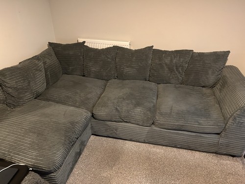 Argos grey corduroy corner - argos,