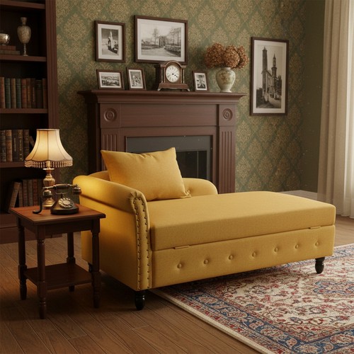 Upholstered fabric chaise - upholstered,