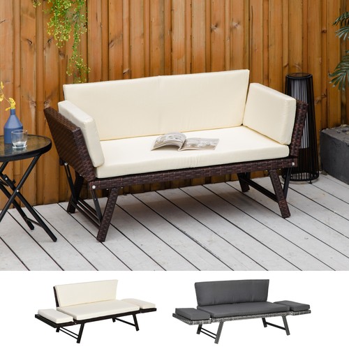 Rattan folding daybed - 2, 1