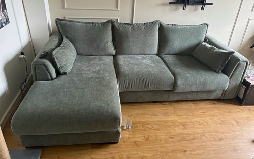 Grey fabric corner - grey, with