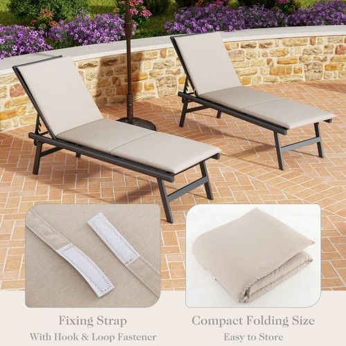 Tri fold outdoor - chaise, lounge