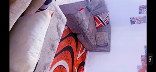 Grey fabric corner - corner, sofa