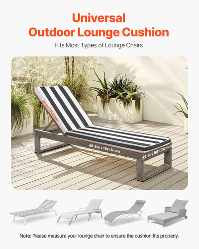 Chaise lounge cushion x - 74, 22