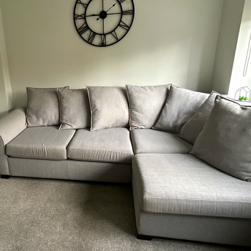 Dfs grey fabric corner - corner, sofa