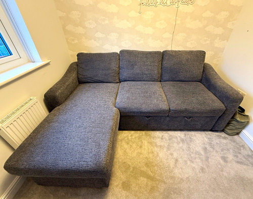 Costco grey fabric corner - fabric,