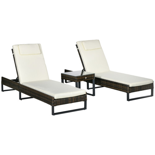 Rattan sun loungers - 2,